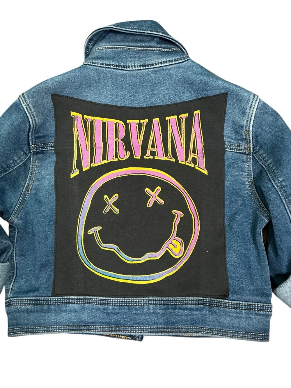 NIRVANA Upcycled Kids DenimJacket Coat Band Rocker Musician
